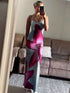 Sexy Party Maxi Dress For Women Summer Fashion Print Sleeveless Backless Bodycon Casual Club Elegant Strap Dress